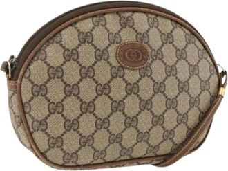 Gucci Pre-owned Cross Body Bags, female, Beige, Size: ONE SIZE Pre-owned Vintage GG Canvas Shoulder Bag