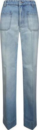 Victoria Beckham Alina Jean - Regular - Dames - Regular Fit Jeans - Blauw - W27 - Leer - Jeans