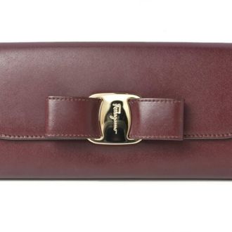 Ferragamo Leather Long Wallet (Bi-Fold) (Pre-Owned)