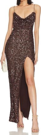 Nookie Smoke Show Gown In Chocolate