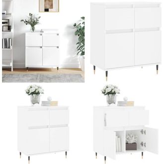 vidaXL Credenza Bianca 60x35x70 cm in Legno Multistrato - Credenza bianca - Credenza multistrato