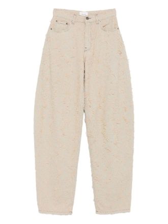 Haikure Bibi jeans met toelopende pijpen en jacquard - Beige