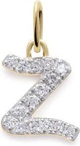 Monica Vinader Lab Grown Diamond Initial Pendant Charm in 14K Gold Z at Nordstrom