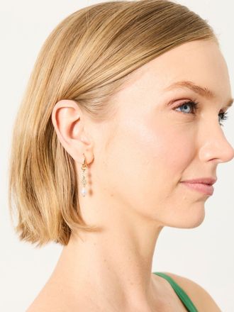 Fat Face FatFace Gold Tone Pearly Drop Earrings