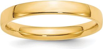 Diamond2Deal 14k Yellow Gold 3mm Lightweight Comfort Fit Wedding Band Ring