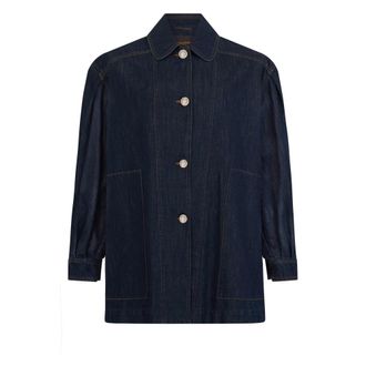 Moorer Dames, Jassen, Blauw, Maat: S Denim