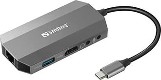 Sandberg Base De Viaje Sandberg Usb-c 6 En 1