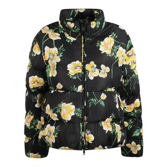 Balenciaga Bloemenprint Gewatteerde Ritsjas - Dames - Winterjassen - Veelkleurig - XS - Jassen