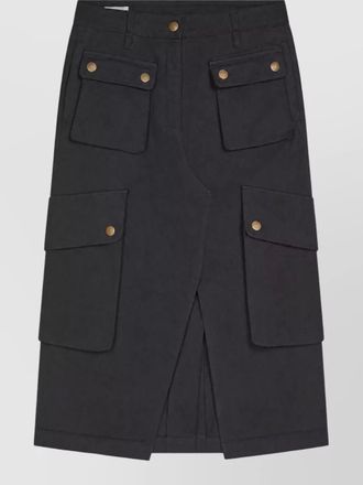 Dries Van Noten knee-length cargo skirt