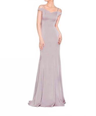 Colors Dress Off The Shoulder Mermaid Evening Gown In Dusty Rose
