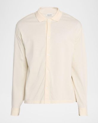 Frame Denim Mens Cotton Classic Fit Button-Down Shirt