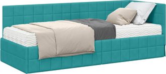 vidaXL Estructura De Cama Esquina Con Colch&oacute;n 2 Uds. Tuquesa Vidaxl