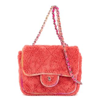 Chanel Terry Cloth Jumbo Single Flap Schoudertas