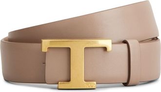 Tod's T Timeless reversible belt - women - Leather/Metal - 100 - Neutrals