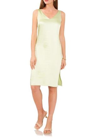 Vince Camuto Hammered Satin Slipdress in Foam Green at Nordstrom, Size X-Large