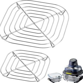 OEM 2 Rejillas De Acero Inoxidable Para Freidora De Aire, Accesorios De Parrilla De Acero Inoxidable Mayor Espacio Cocci&oacute;n Circulaci&oacute;n Aire &Oacute;ptima