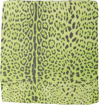 Dolce & Gabbana Leopard Print Silk Scarf - Black