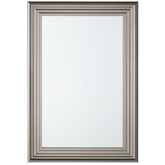 Beliani Beliani - Espejo De Pared Plateado 61 X 91 Cm Rectangular Moderno Simple Minimalista Dormitorio Sala De Estar Chatain