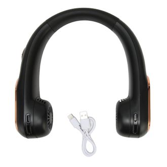 OEM Ventilador De Cuello Led Con Pantalla Digital Inteligente, Bater&iacute;a Recargable De 4000 Mah, 4 Velocidades, Funcionamiento Manos Libres, Dise&ntilde;o Sin Vent