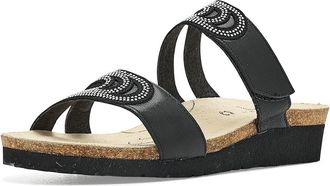 Naot Ainsley Arch Pro Womens Wedge Shoes Black Leather w/Silver Rivets : EU 38 (US Womens 7) M