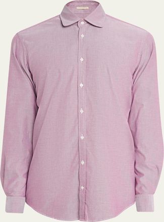 Massimo Alba Mens Bicolor Oxford Cotton Sport Shirt