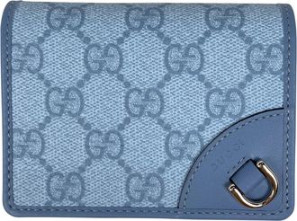 Gucci Blue Fabric Leather Wallet (Bi-Fold) (Pre-Owned)