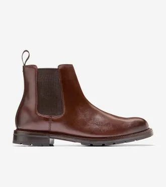 Cole Haan Mens Roundhill Grand Waterproof Chelsea Boots - Brown Size 10.5