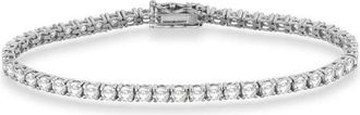 Allurez Eternity Lab Diamond Tennis Bracelet 14k in White Gold at Nordstrom, Size 7
