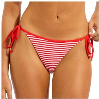 Seafolly Clubhouse Tie Side Rio Pant Bikini-Bottom f&uuml;r Damen | rosa/rot