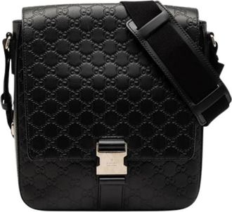 Gucci Pre-owned Leather gucci-bags - Dames - Vintage Schoudertas - Zwart - ONE Size - Vintage