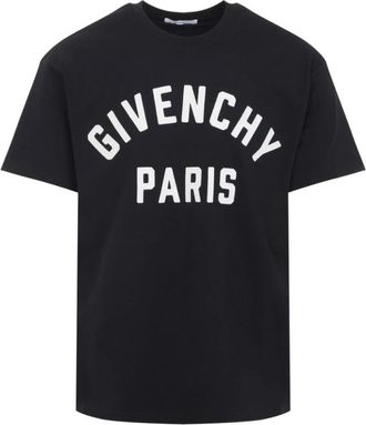 Givenchy T-shirt met Parijs-borduurwerk - Heren - T-shirts - Zwart - M - Nylon - Tops