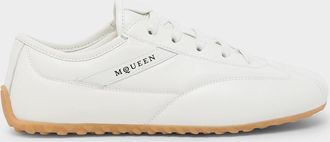Alexander McQueen Box Leather Low-Top Sneakers
