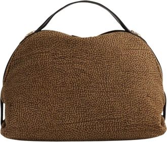 Borbonese Suede Op Small Shoulder Bag - Dames - Tassen - Bruin - Maat: ONE Size Su&egrave;de