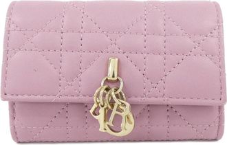 Dior Pink Leather Wallet (Bi-Fold) (Pre-Owned)