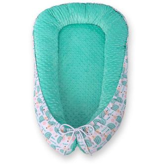 OEM Capullo Para Beb&eacute;, Doble Cara, Parque Infantil, Arrullo, Premium Bobono Minky - Erizos Menta