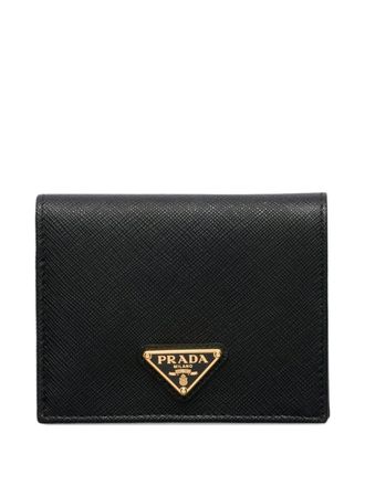 Prada triangle small wallet - Zwart