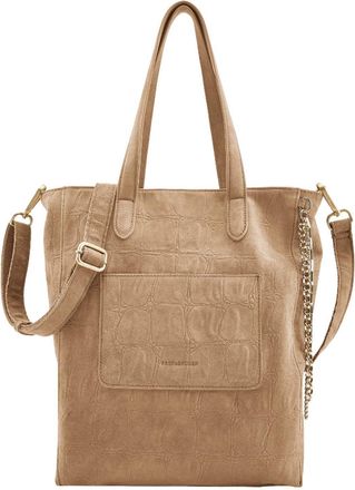 Fredsbruder FREDsBRUDER Leather Shoulder Bag Velvet Wild Shopper Camel Light Brown