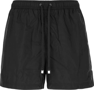 Ermenegildo Zegna Badmode, Heren, Zwart, S, Zwemshorts met trekkoord
