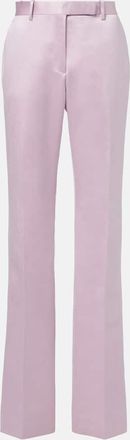 Tom Ford Pantaloni regular in duchesse di cotone e seta