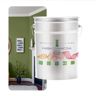 OEM Pintura Cer&aacute;mica Para Paredes, Lavable, Verde Oliva, 5l, Resistente A Las Manchas