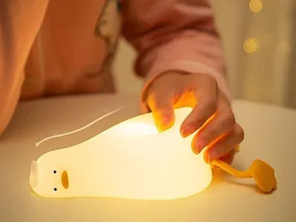 OEM Luz Nocturna, Pato Tumbado, Luz Blanca C&aacute;lida, Recargable, 3 Modos, L&aacute;mpara Infantil, Luz Nocturna, L&aacute;mpara Led, Silicona, Habitaci&oacute;n Infantil