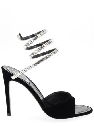 Rene Caovilla Black Embellished Heels
