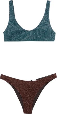 Os&eacute;ree Costume da bagno effetto brillante - Verde