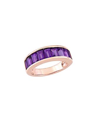 Rina Limor Rose Gold Over Silver 2.34 ct. tw. Amethyst-Africa Anniversary Ring