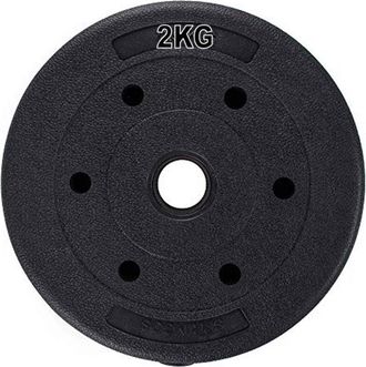 Trade Shop Trade Shop - Coppia Dischi Dummbell Pesi Disco Per Bilanciere Manubri Da 2 Kg Bodybuilding