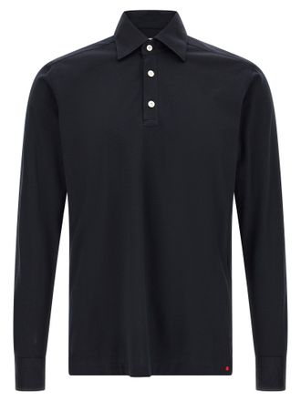 Kiton Blue Cotton Polo Mens Shirt