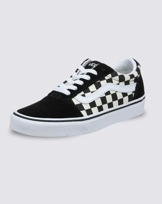 Vans Womens Vans Ward VA3IUN5GX Sneakers Black White Checkered Canvas Skate Shoes