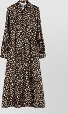 Max Mara silk twill shirt dress a line cut
