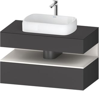 Duravit Duravit - Qatego Consola Mueble Bajo Lavabo, 1 Extra&iacute;ble, 1 Caj&oacute;n