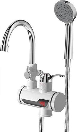 OEM Calentador De Agua El&eacute;ctrico Instant&aacute;neo Sin Tanque - Grifo De Cocina Con Led, Color Beige